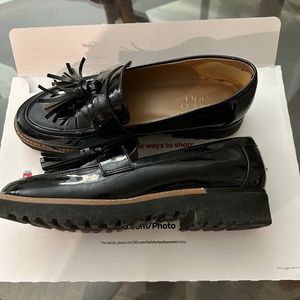 Franco sartos black patent loafer size 7